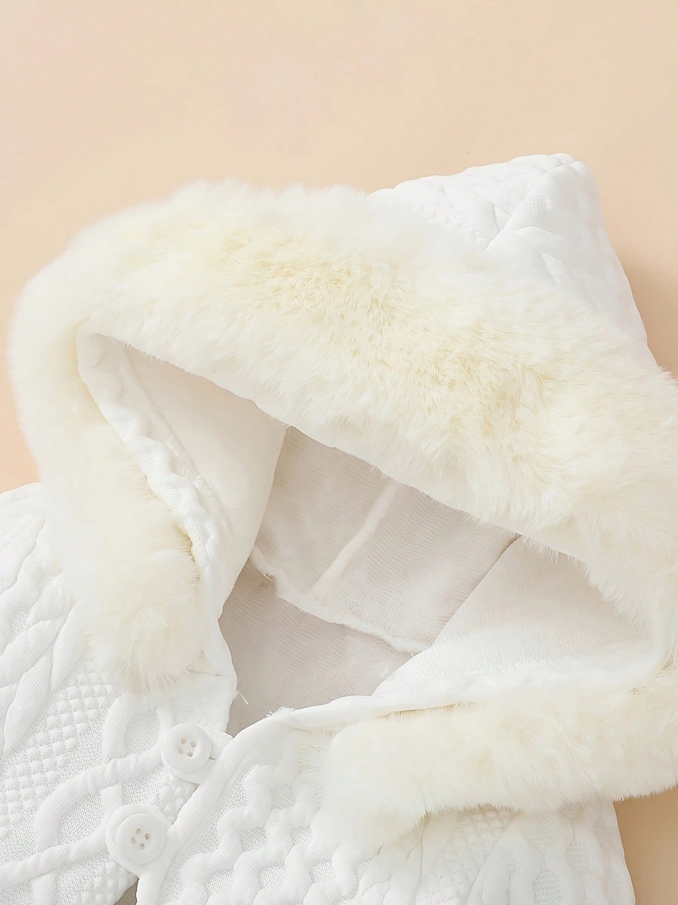 Baby Cream Hooded Knit Outfit