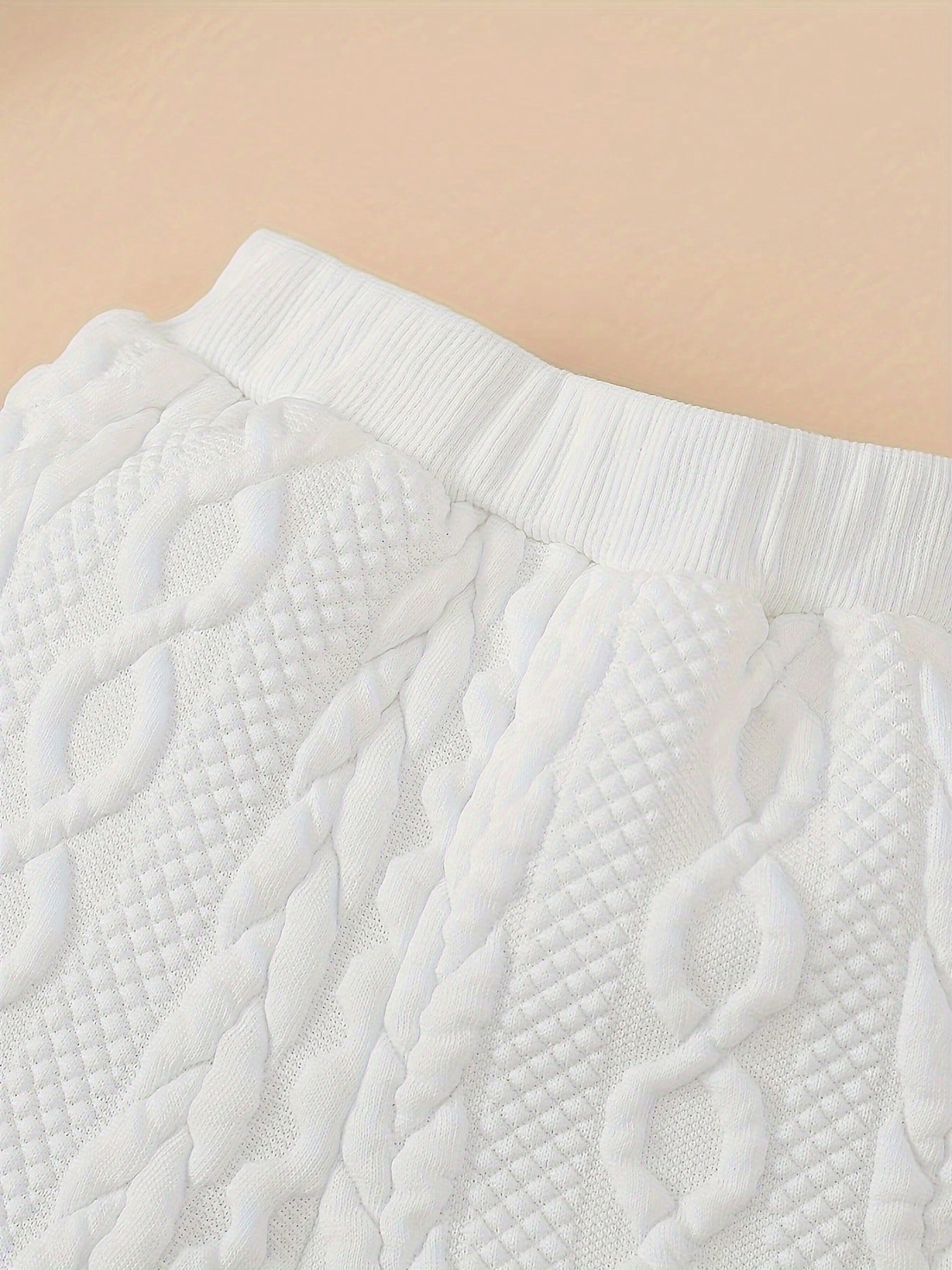 Baby Cream Hooded Knit Outfit